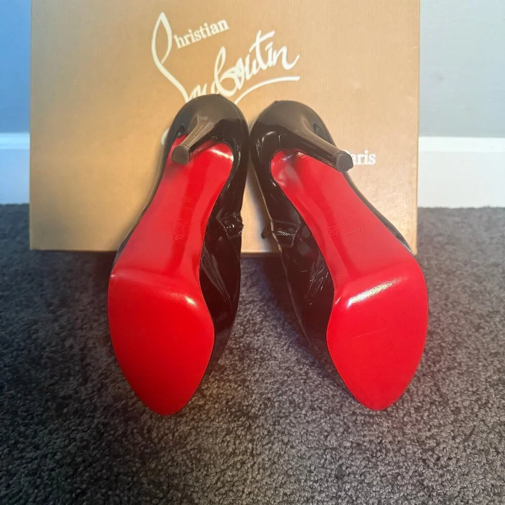 CHRISTIAN LOUBOUTIN Patent Leather Moulage 140 Booties - Picture 1 of 7